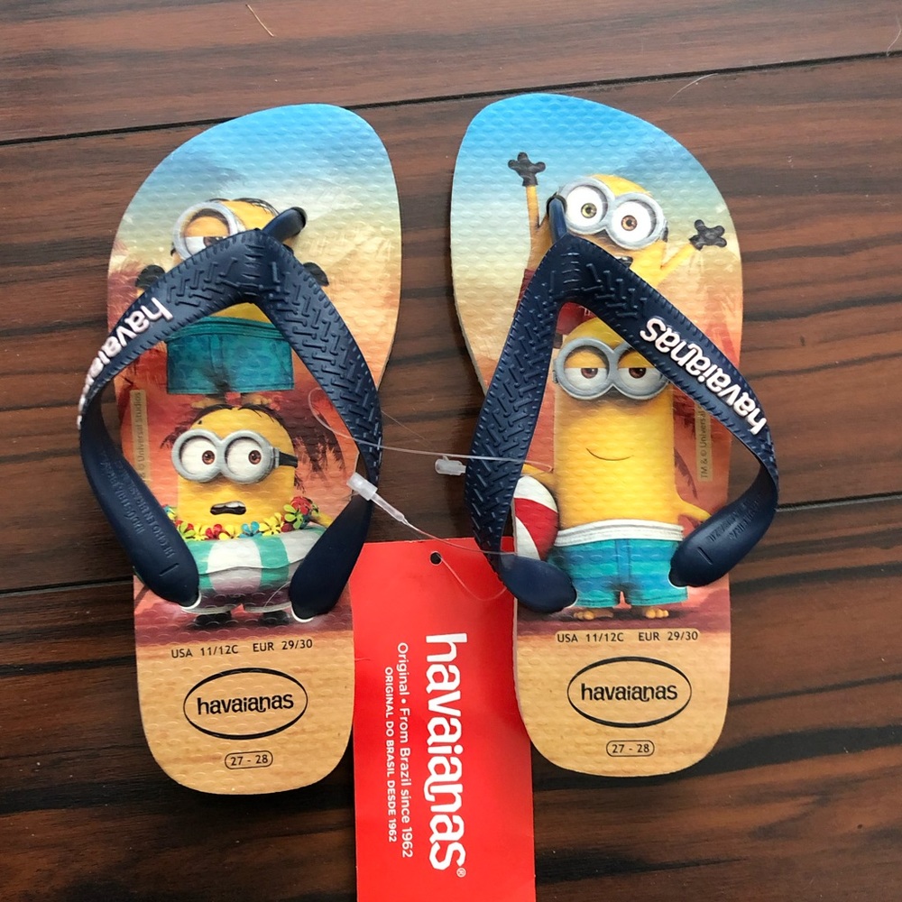 Havaianas Kids Minion Flip Flops - Size 27-28
